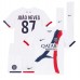 Paris Saint-Germain Joao Neves #87 Bortedraktsett Barn 2025-26 Korte ermer (+ Korte bukser)